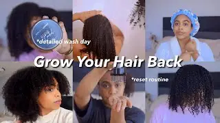DETAILED Wash Day Reset Routine for Hair Growth on Low Porosity  *TYPE 4*  Hair