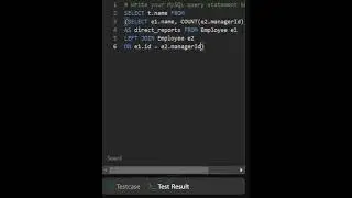 Solution to Managers with at.. without HAVING keyword - LeetCode No. 570 #leetcode #leetcodesql