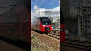 Сдвоенный Аэроэкспресс ЭШ2 #train #railways #поезд