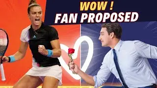Fan Proposes to Maria Sakkari🎾 at US Open 2022. Tennis Moments