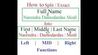 Split | Exract | Pull the firstname, lastname and middle name from the full name