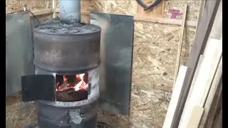 Homemade 30 Gallon Barrel Wood Stove Update