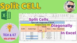 Split Cells Diagonally in Excel (Add Two Headers in Same Cell)