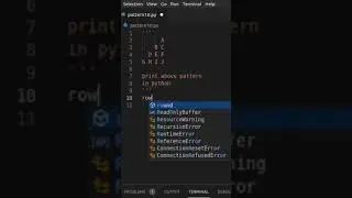 Print Triangle Alphabet Pattern Using Python | Traingle Pattern - 11 | Tech Blooded | #Shorts
