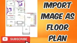 SketchUp Tutorial : Import Image as Floor plan || create layout and elevation from Image