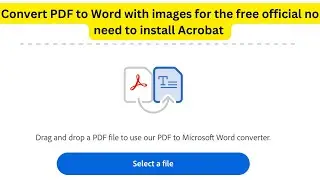 How to Convert PDF file in to MS Word for free | Official Adobe