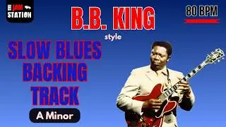 B.B. King Style Slow Blues Backing Track in A Minor