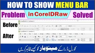 How to show Menu bar in coreldraw and how to Visible coreldraw menu bar in Windows 10
