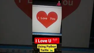 Draw Heart ❤️  Using Python Turtle 🐢 By @AakarshTheCoder 
