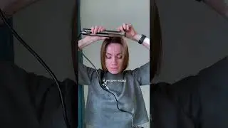 Укладка челки шторки на утюг