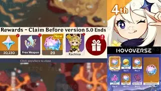 5.0 UPDATE!! 20,230 PRIMOGEMS FOR F2P, FREE CHARACTER & WEAPON FOR ALL PLAYERS - Genshin impact