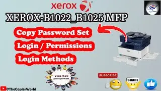 How To Created Copy Password Xerox B1025/1022 || Xerox B1025 Xerox Passcode PIN  Set Copy Secure