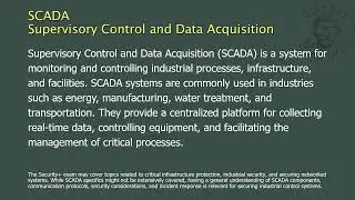 SCADA - Supervisory Control and Data Acquisition