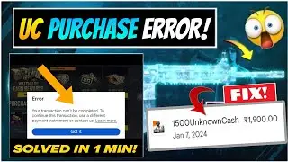 Your Transaction Can't Be Completed Google Play Error 2024 | Bgmi Uc Purchase Problem After Refund