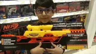 Dev Gibi Nerf Dürbünlü Tüfek Aldık Nerf savaşı yaptık (Nerf Alpha Strike)