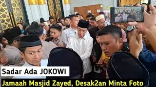 Sadar Ada JOKOWI, Jamaah Salat Jumat Rela Desak2an Minta Foto