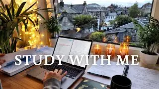 3 HOUR STUDY WITH ME | Background noise, Bird Chirping,10 min break, No Music, Study with Merve