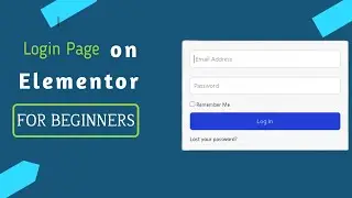 Create login page with Elementor