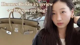 what fits in my bag: hermes birkin 25 🧡 review + what fits in my bag + outfit ideas. 에르메스 버킨백 리뷰