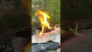 Experimen Bakar sampah pake lilin