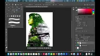 Using the brush tool on Photoshop to adjust layer masks