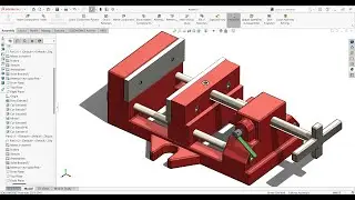 Solidworks Assembly how to make a Vise | 4K 60fps