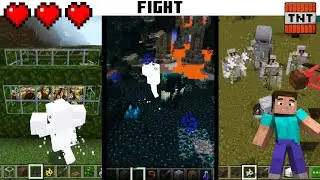 Minecraft 100 Bees Vs 1 Wither Fight 🤣😍😅 