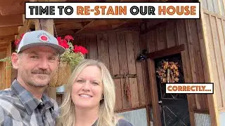 #751 - After 7 Years, It's Time To Re-Stain The House CORRECTLY...And A Farmhouse Screen Door!