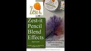Zest-it Pencil Blend blending Derwent Lightfast Pencils creating a beautiful tree.