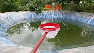 Сачок для бассейна из друшлага и тюли своими руками 🤚