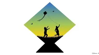 makarshankranti drawing | how to draw in ms paint | Patangotsav drawing |paint in computer #mspaint