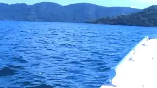 On a boat in Lake Cuatepeque, Santa Ana, El Salvador