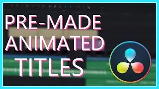 PRE-MADE ANIMATED TEXT AND TITLES in DaVinci Resolve 16 | Add Branding To Your Video