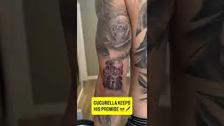 Marc Cucurella getting tattoo of Luis de la Fuente’s face 🔥