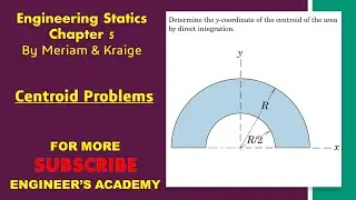Determine the y coordinate of the centroid of the shaded area | Chapter 5 | Engineers Academy