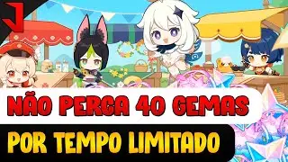 40 GEMAS GRÁTIS POR TEMPO LIMITADO! REUNIÃO PRECIOSA NOVO WEB EVENTO! GENSHIN IMPACT