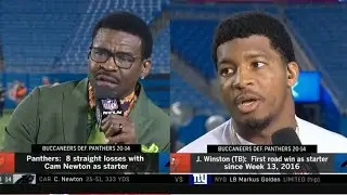Jameis Wintston PostGame Buccaneers def Panthers 20-14 Week 2; Winston 16-25, 208 YDS, 1 TD