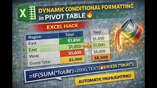 Dynamic Conditional Formatting in Pivot Table 🔥 Excel Hack