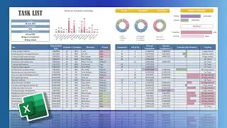 How to Build an Excel Task List with Baseline Tracking, Project Management Dashboard Small Business