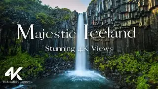 Majestic Iceland 4K Aerial Scenic Relaxation Film with Calming Music