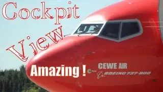 Boeing 737 Airplane takeoff and landing  - Amazing Cockpit View