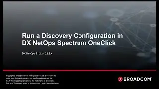 Run a Discovery Configuration in DX NetOps Spectrum OneClick