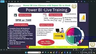 Start Learning POWER BI LIVE Classes with Sujeet Sir at 10PM 7th Sep