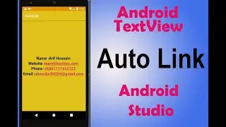 TextView AutoLink in Android Studio ||Advance Android Tutorial||