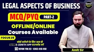 UGC NET Commerce & Management | Legal Aspects of Business Part 2 PYQ | MCQ | Zenith Education