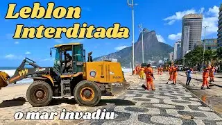 Heavy Surge Closes Leblon Beach in Rio de Janeiro
