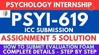 VU PSYI619 Psychology Internship Assignment 5 solution || How to submit Evaluation Foam || ICC