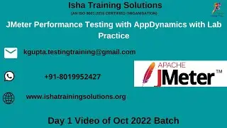 JMeter Performance Testing with Lab Practice Day1. 28th Oct. WhatsApp us on +91-8019952427 to enroll