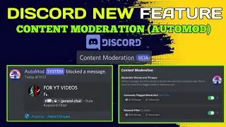 Discord NEW BETA FEATURES | Now AUTOMOD (Custom Moderation) In Server Settings | DISCORD 2022