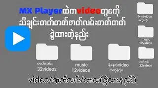 MX Playerထဲက | videoတွေကို ခွဲထားတည်း